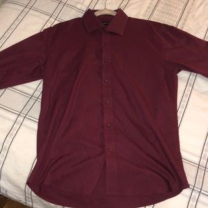 Burgundy button down shirt